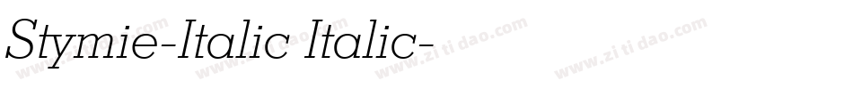 Stymie-Italic Italic字体转换
